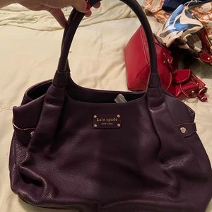 Purple leather Kate Spade handbag